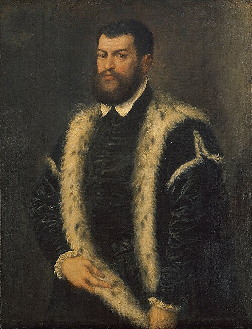 Man with Ermine Coat, 1560, Titien