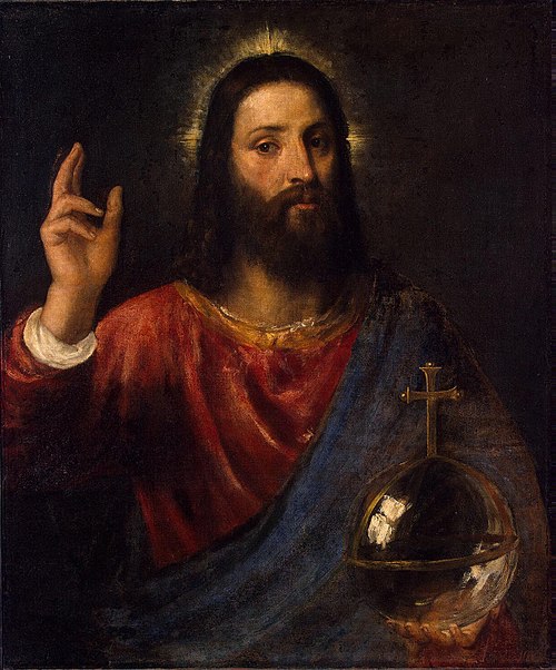 Christ Blessing, 1570, Titien
