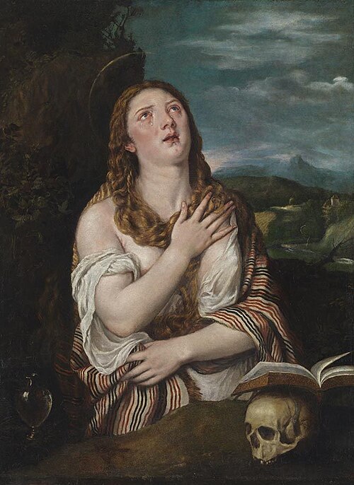 St. Magdalene as Penitent, 1570, Titien