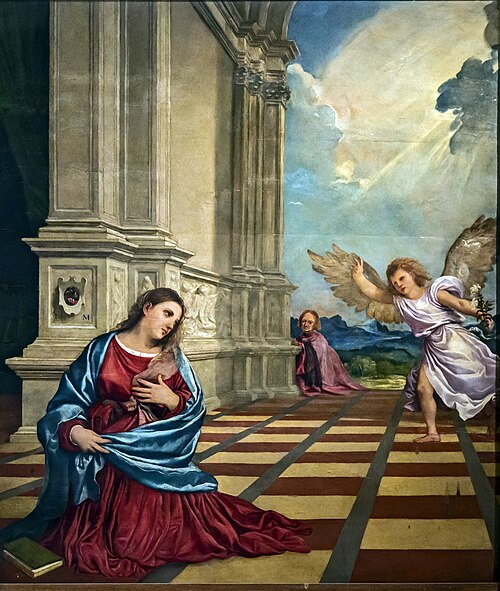 Malchiostro Annunciation, 1520, Titien