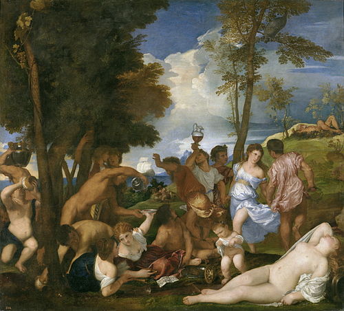 La Bacchanale des Andriens, 1523, Titien