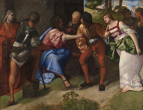 Jésus et la femme adultère, 1509, Titien
