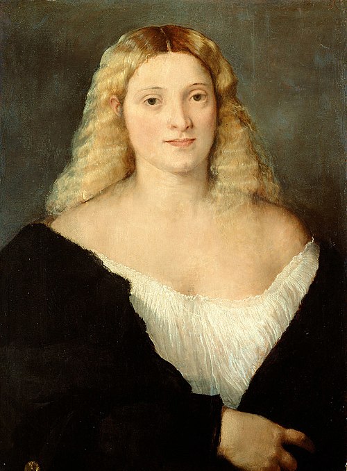 Jeune Femme en robe noire, 1520, Titien