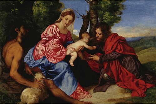 The Virgin and Child with St John the Baptist and an Unidentified Saint, 1510, Titien