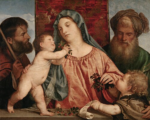 La Vierge aux cerises, 1517, Titien