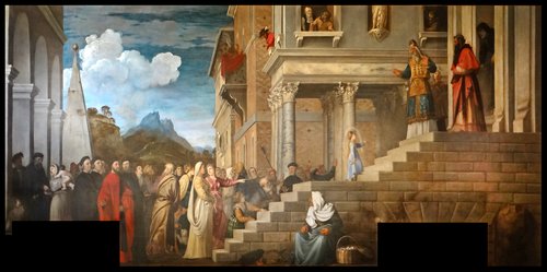 La Présentation de Marie au Temple, 1536, Titien