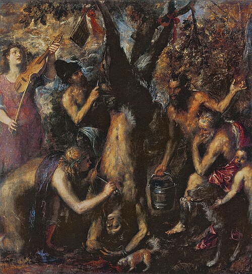 Le Supplice de Marsyas, 1573, Titien