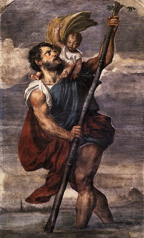 Saint Christophe, 1523, Titien