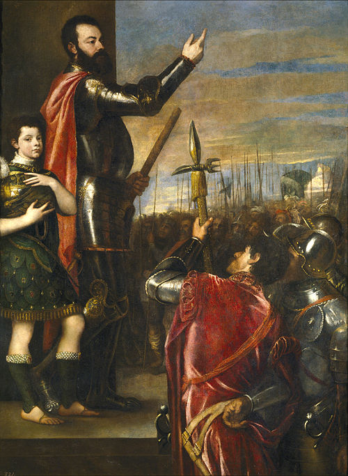 Alfonso d'Avalos Addressing his Troops, 1540, Titian