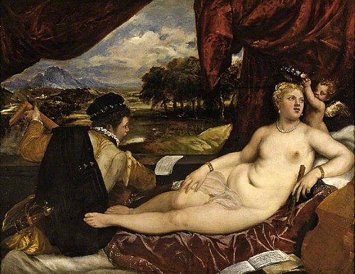 Vénus et le joueur de luth, 1560, Titien