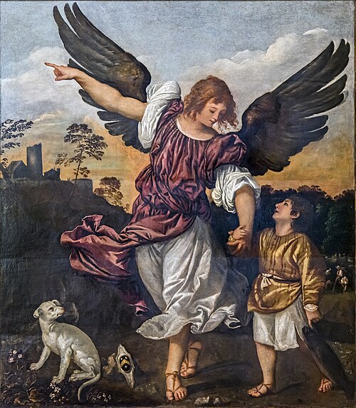 L'Archange Raphaël et Tobi, 1513, Titien
