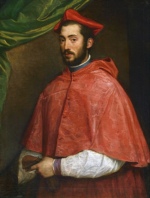 Portrait du cardinal Alexandre Farnèse, 1545, Titien