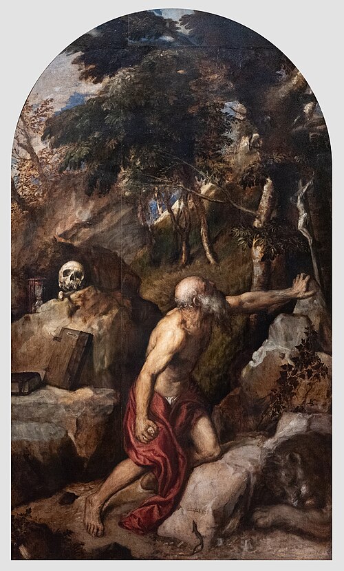 Saint Jérôme en pénitence, 1558, Titien