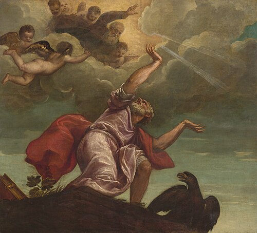 Saint John the Evangelist on Patmos, 1547, Titian