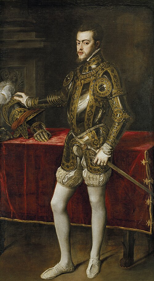 Philip II in Armour, 1551, Titian