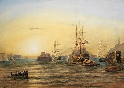Valetta Harbour, Malta, , Andrew Nicholl