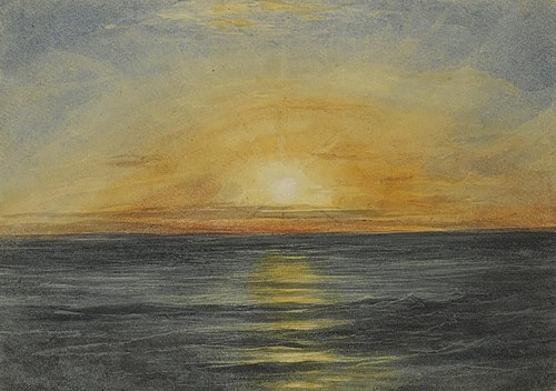 Sunrise on the Indian Ocean, 1849, Andrew Nicholl