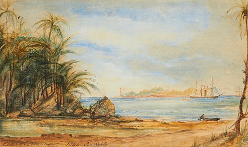 A Ceylon harbour, , Andrew Nicholl
