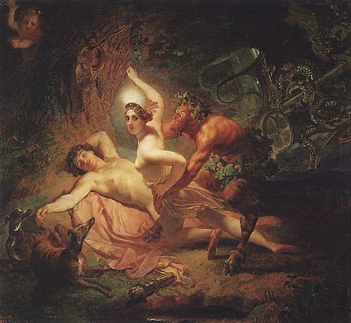 Diana, Endymion and Satyr, 1849, Karl Brioullov