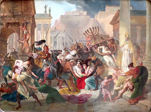Genserich's Invasion of Rome, 1835, Karl Brioullov