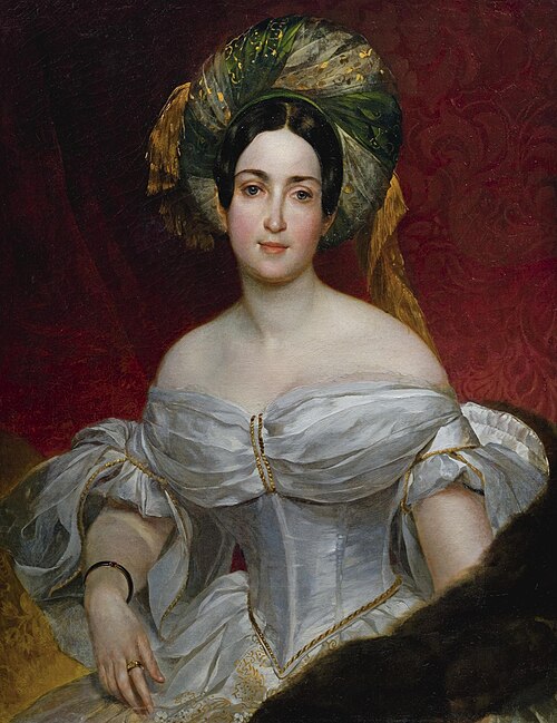 Portrait :en:Aurora Karamzina (née Stjernvall), 1837, Karl Brioullov