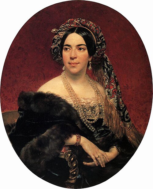 Porträt der Maria Pavlovna Volkonskaia (1816-1854), , Karl Brioullov