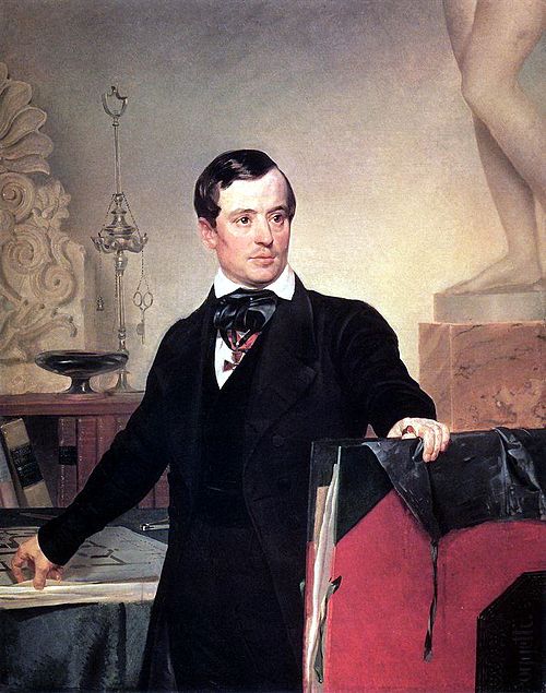 Portrait of architect and artist Alexander Briullov, 1800, Karl Brioullov