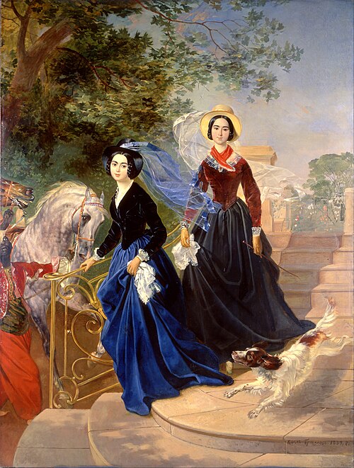 The Shishmareva Sisters, 1839, Karl Brioullov