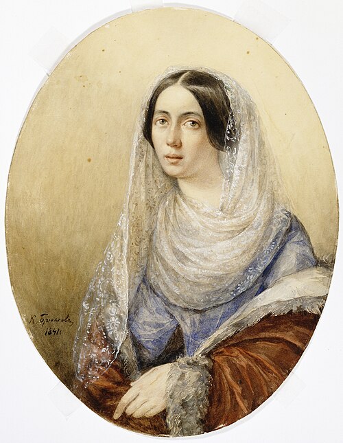 Portrait of a woman, 1841, Karl Brioullov
