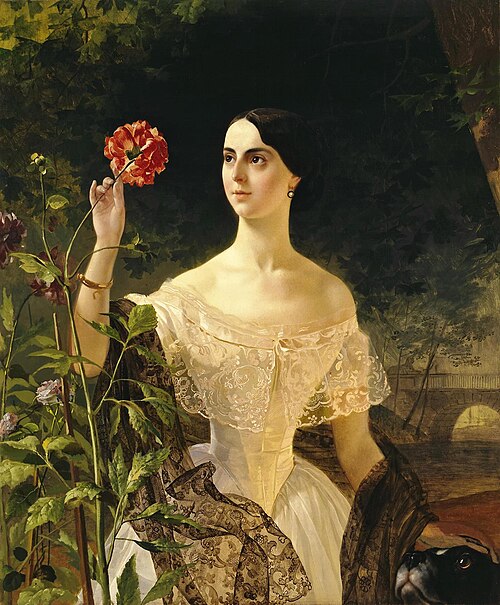 Portrait of Sophia Shuvalova (married name Bobrinskaya), 1849, Karl Brioullov