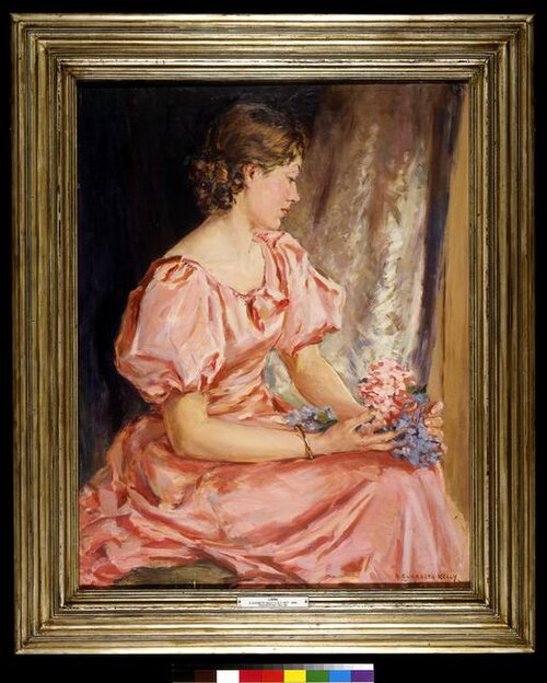 Portrait of Lorna, the girl in pink, 1938, Annie Elizabeth Kelly