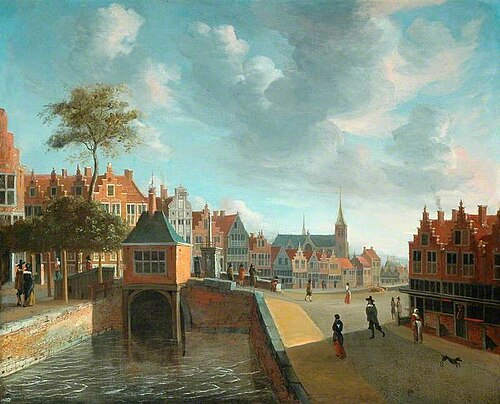 Canal and Houses, Amsterdam, Holland, , Anthonie Beerstraten