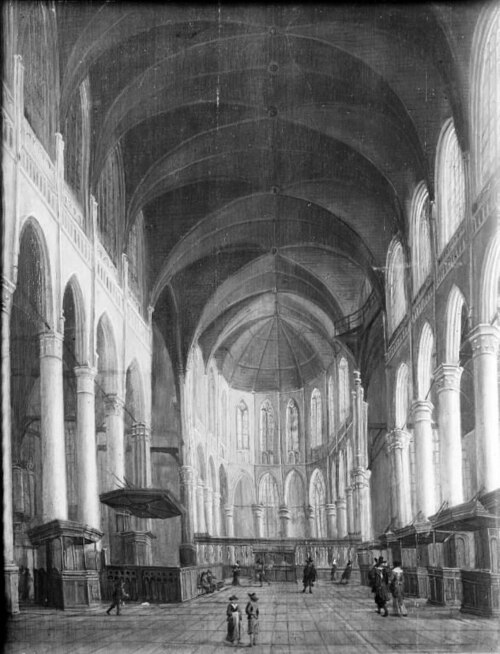 Interior of a Gothic Church, 1658, Anthonie Beerstraten