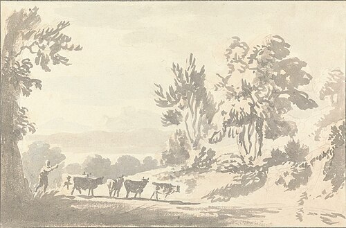 Herdsman driving Cattle, , Anthony Devis