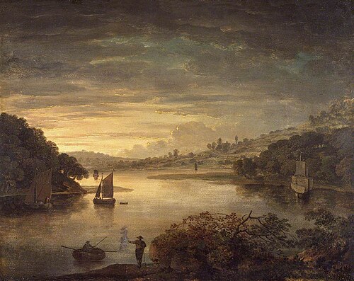 A View on the River Neath in Glamorganshire, , Anthony Devis