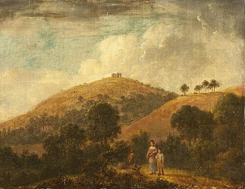 Landscape with the Ruins of St Martha's Chapel Beyond, 1798, Anthony Devis