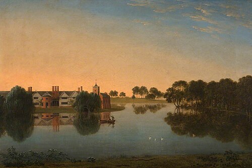 Tabley: The Old Hall across the Mere, , Anthony Devis