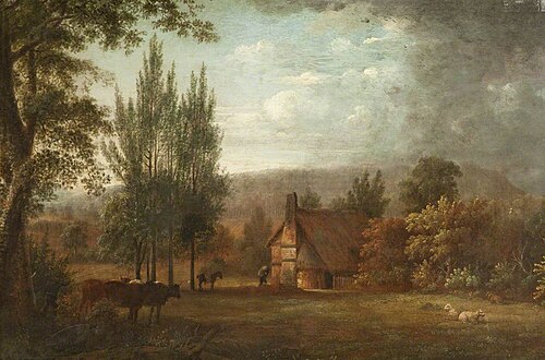 Landscape – Cottages and Cattle, , Anthony Devis
