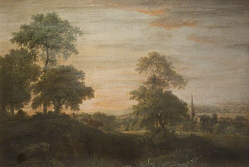 Landscape, Church and Village, , Anthony Devis