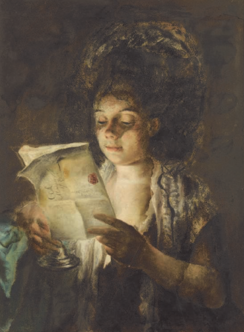 Portrait à la chandelle d'Émira Marceau-Sergent, 1779, Antoine Louis François Sergent