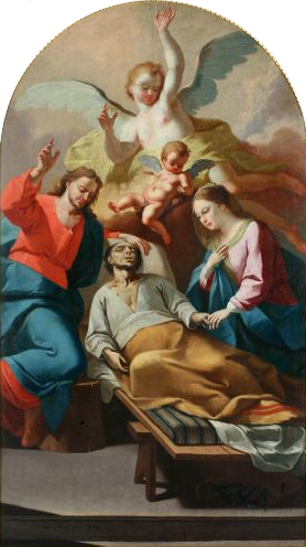Death of Saint Joseph, 1773, Anton Cebej