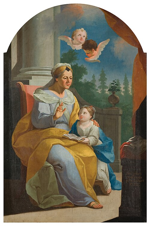 The Education of the Virgin Mary, 1772, Anton Cebej