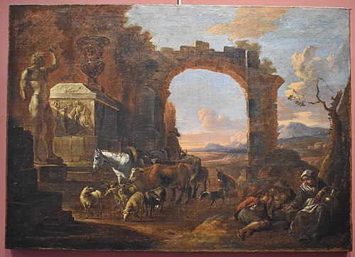 Le retour du troupeau, 1700, Antoine Goubeau