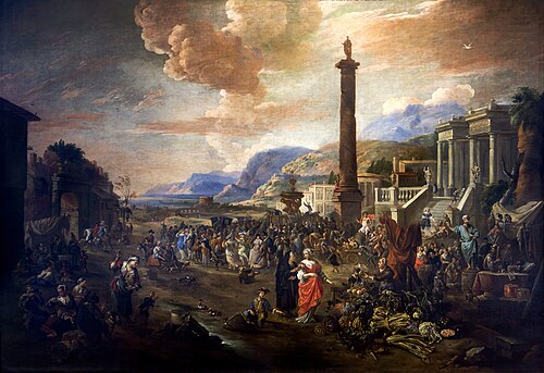 The harvest in the countryside around Tivoli, 1650, Antoine Goubeau