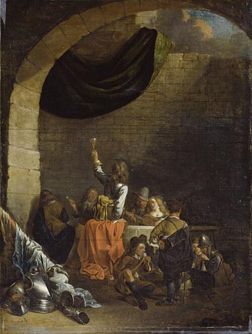 Mercenaries in the Courtyard of a Castle, 1650, Antoine Goubeau