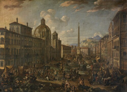 Piazza Navona à Rome, 1680, Antoine Goubeau