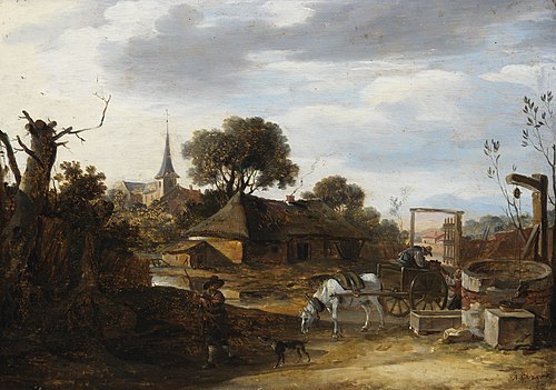 Une cour de ferme, , Antoine Goubeau