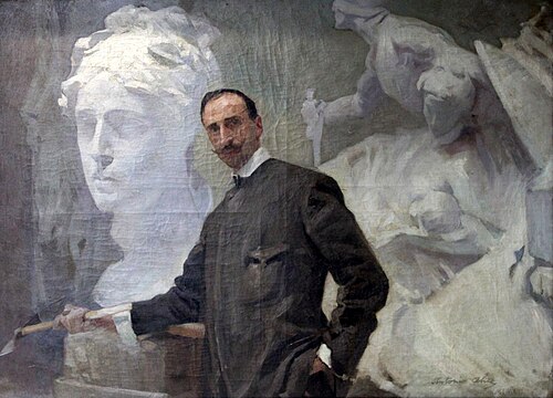 The sculptor Eduardo Rubino, 1913, Antonio Alice