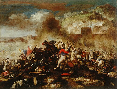 Bitka s Turki pred obzidanim mestom, 1712, Antonio Calza