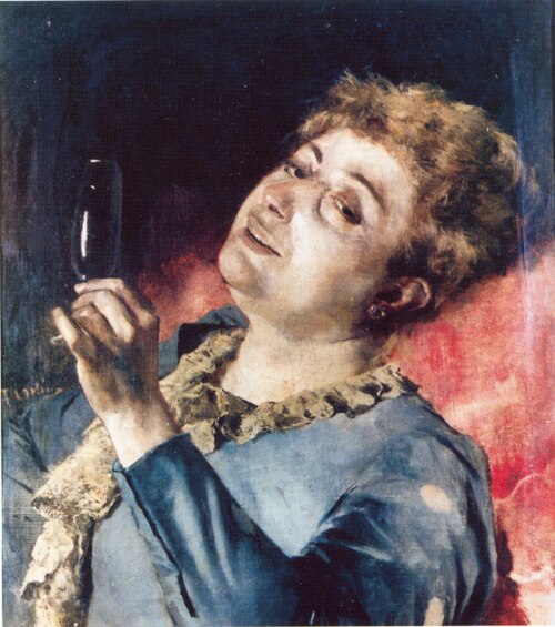 Porträt der Francisca García de Mora Belenguer (artist's wife), 1850, Antonio Cortina Farinós